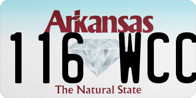 AR license plate 116WCC