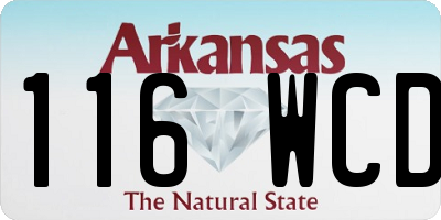 AR license plate 116WCD