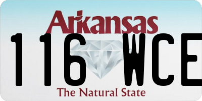 AR license plate 116WCE