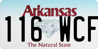 AR license plate 116WCF