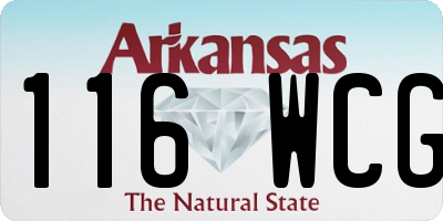 AR license plate 116WCG