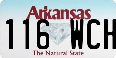 AR license plate 116WCH
