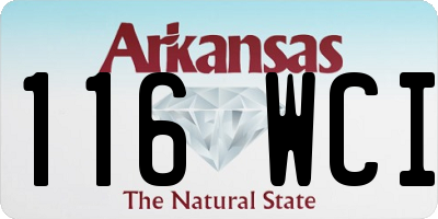 AR license plate 116WCI
