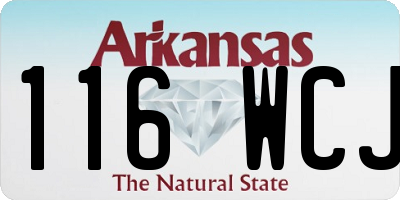 AR license plate 116WCJ