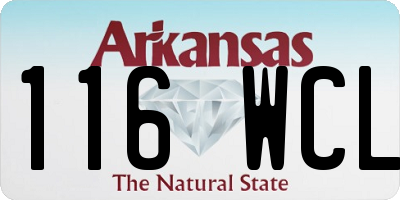 AR license plate 116WCL