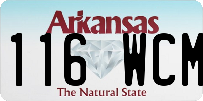 AR license plate 116WCM