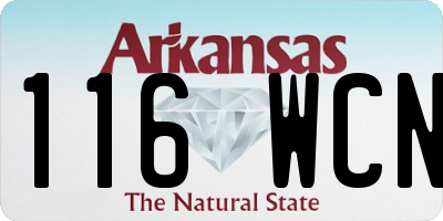 AR license plate 116WCN