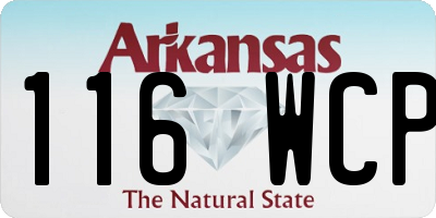 AR license plate 116WCP