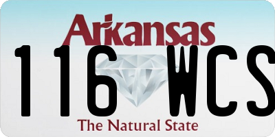 AR license plate 116WCS