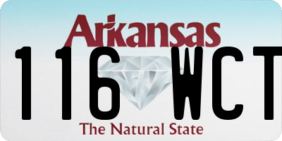 AR license plate 116WCT