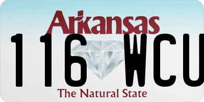 AR license plate 116WCU
