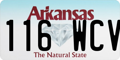 AR license plate 116WCV