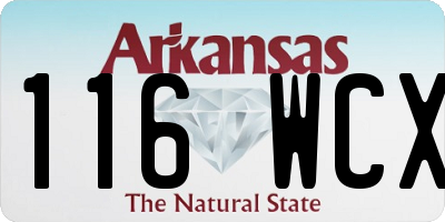 AR license plate 116WCX