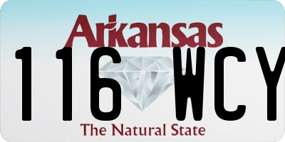 AR license plate 116WCY