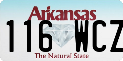 AR license plate 116WCZ