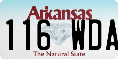 AR license plate 116WDA