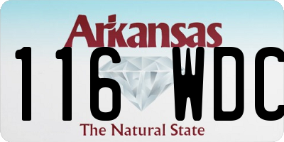 AR license plate 116WDC