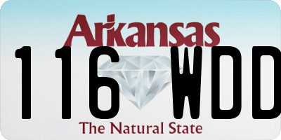 AR license plate 116WDD