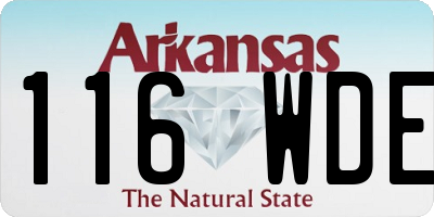 AR license plate 116WDE
