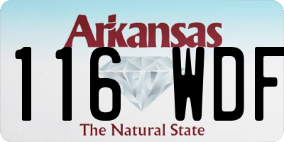 AR license plate 116WDF