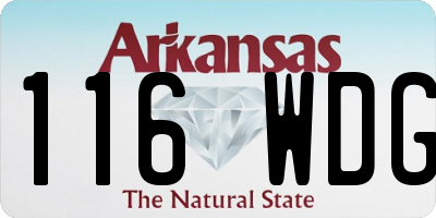AR license plate 116WDG