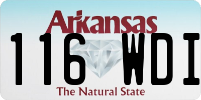 AR license plate 116WDI