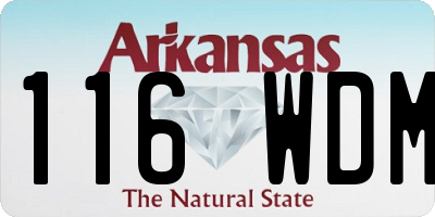 AR license plate 116WDM