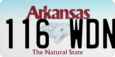 AR license plate 116WDN