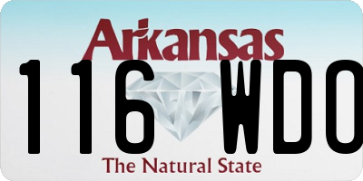 AR license plate 116WDO