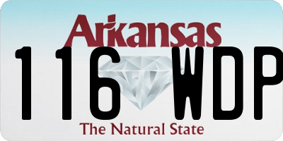 AR license plate 116WDP