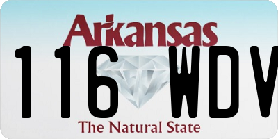 AR license plate 116WDV