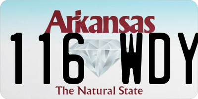 AR license plate 116WDY