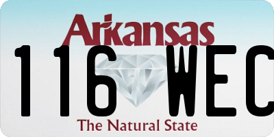 AR license plate 116WEC