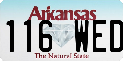 AR license plate 116WED