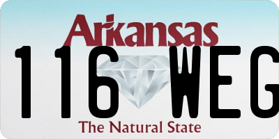 AR license plate 116WEG