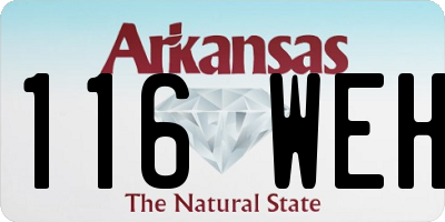 AR license plate 116WEH