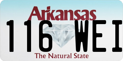 AR license plate 116WEI