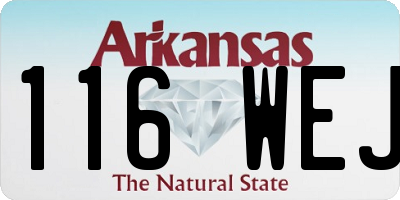 AR license plate 116WEJ