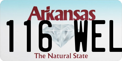 AR license plate 116WEL