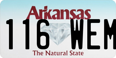 AR license plate 116WEM