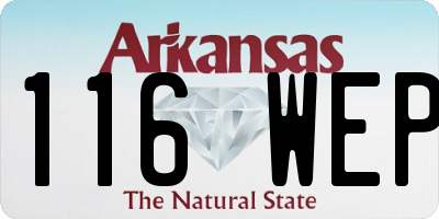 AR license plate 116WEP