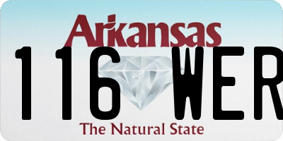 AR license plate 116WER