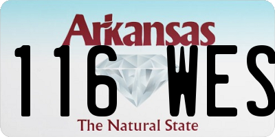 AR license plate 116WES