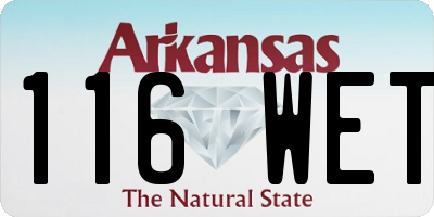 AR license plate 116WET