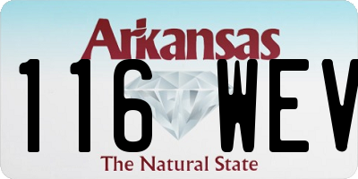 AR license plate 116WEV