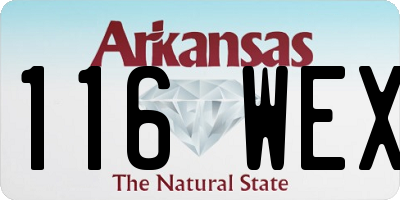 AR license plate 116WEX