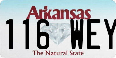 AR license plate 116WEY