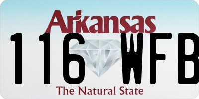 AR license plate 116WFB