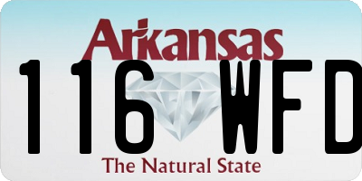 AR license plate 116WFD