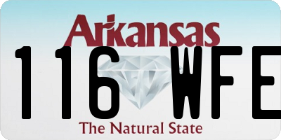 AR license plate 116WFE
